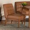 Baxton Studio Sanford Mid-Century Modern Tan Faux Leather and Walnut Brown Finished Wood Dining Chair 184-11347-Zoro - alternate 8